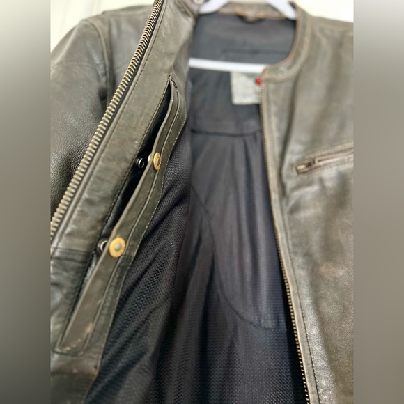 100% Leather Motorcycle Leather Jacket - Brown, Used but in Great Condition! - Picture 3 of 6